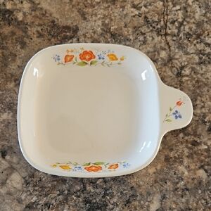 Vintage 1980s Floral Ceramic Serving Dish Or Trinket Dish‎